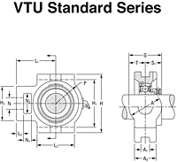 Mounted Bearings Take Up unit VTU Stand G